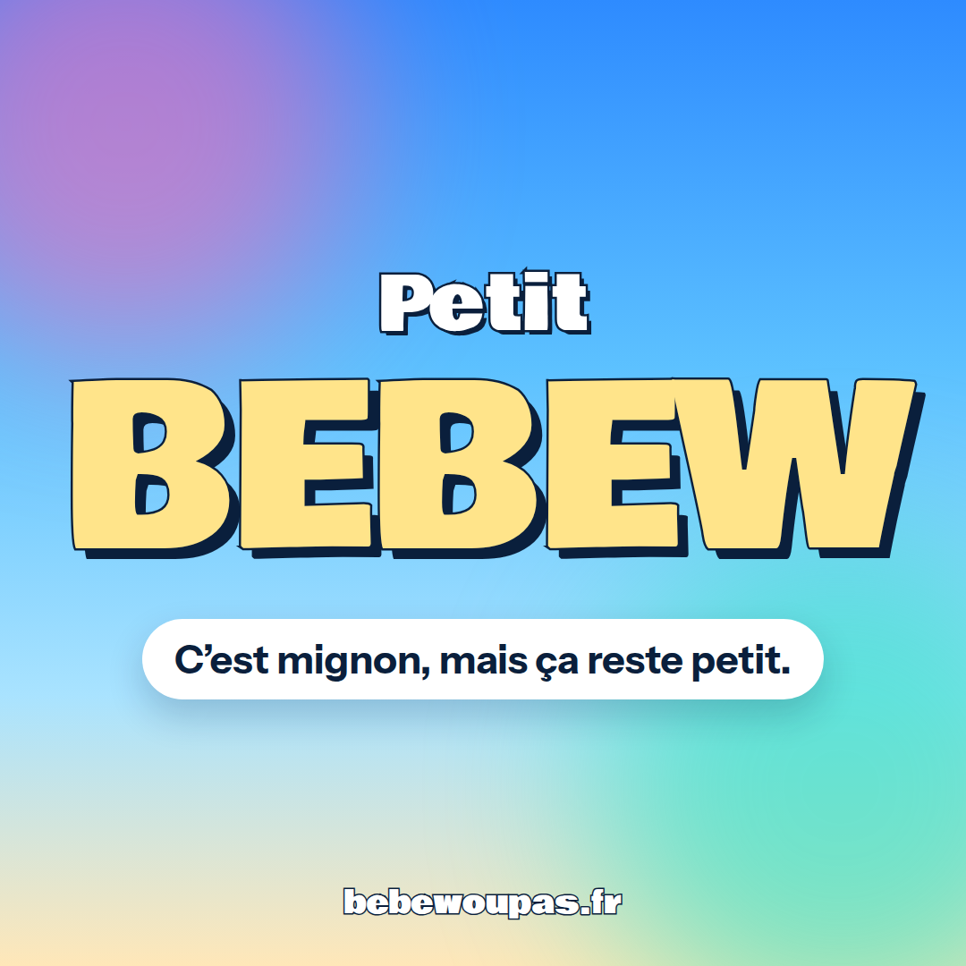 Meme « Petit Bebew » : C’est mignon, mais ça reste petit.